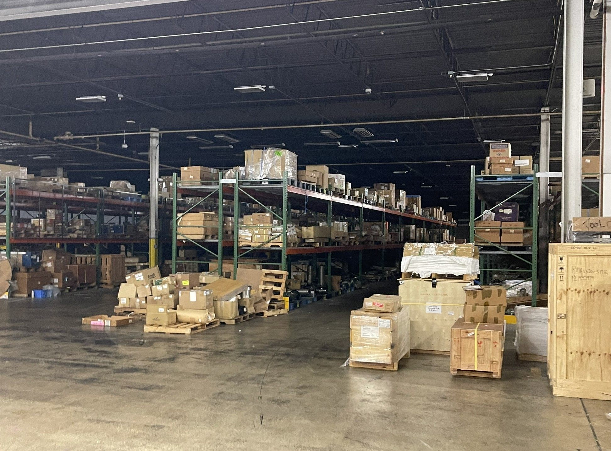 Warehouse interior at Creedmoor Business Park