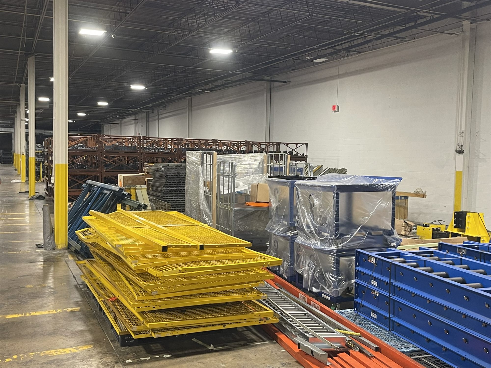 Racked warehouse space at Creedmoor Business Park